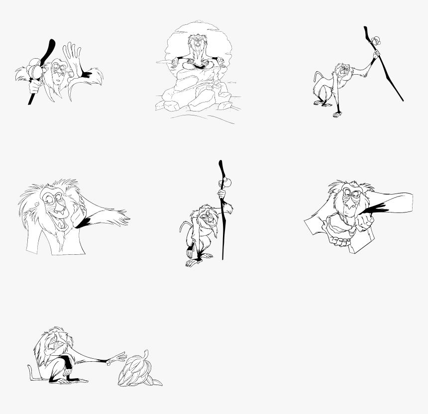 Transparent Rafiki Png - Sketch, Png Download