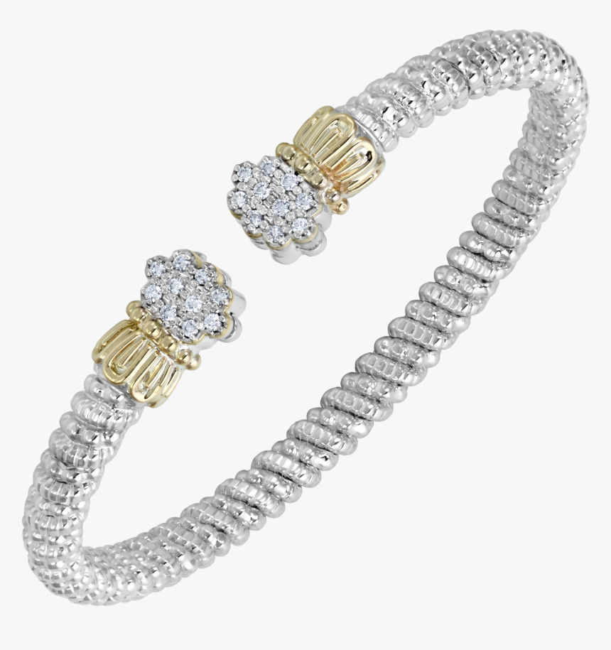 Multi Pave Diamond Crown Open Cuff By Vahan - Vahan Bracelets, HD Png Download