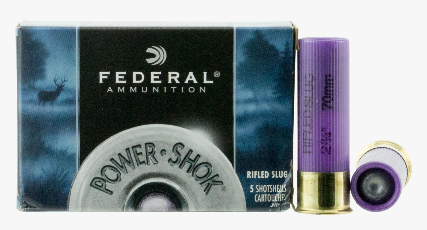 Federal F164rs Power-shok Rifled Slug 16 Gauge - Federal Game Shok Heavy Field Loads Lead Shotshells, HD Png Download