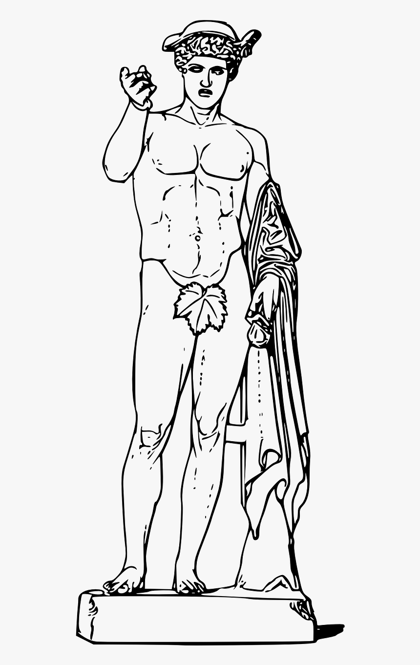 The Caduceus Is Often Mistakenly Used As A Symbol Of - Greek God Statue Vector, HD Png Download