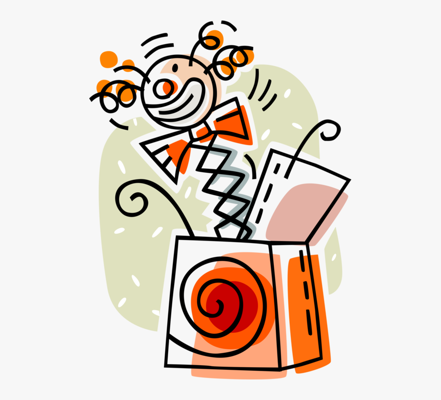 Vector Illustration Of Jack In The Box Boxing Glove - Surprise Box Clown Png, Transparent Png