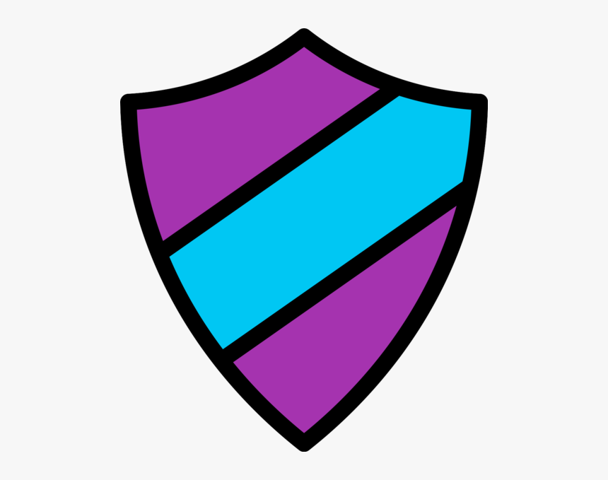 Emblem Icon Purple-light Blue - Dark Blue Logo Shield, HD Png Download