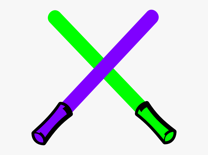 Green And Purple Light Saber Svg Clip Arts - Green And Purple