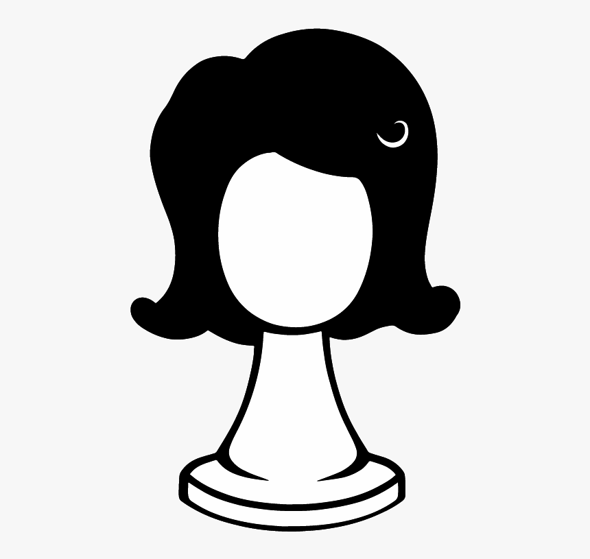 Wig Black And White Clip Art, HD Png Download