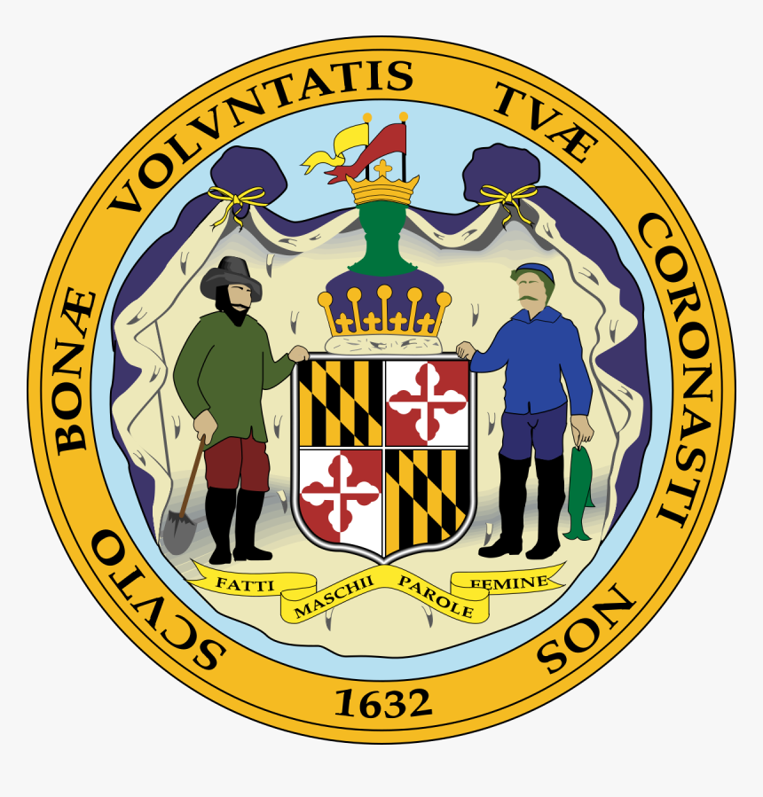 Maryland State Seal Png - State Of Maryland Coat Of Arms, Transparent Png