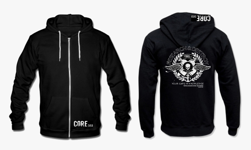 Clip Art Black Tombur Moorddiner Co - Black Zip Up Hoodie Mock, HD Png Download