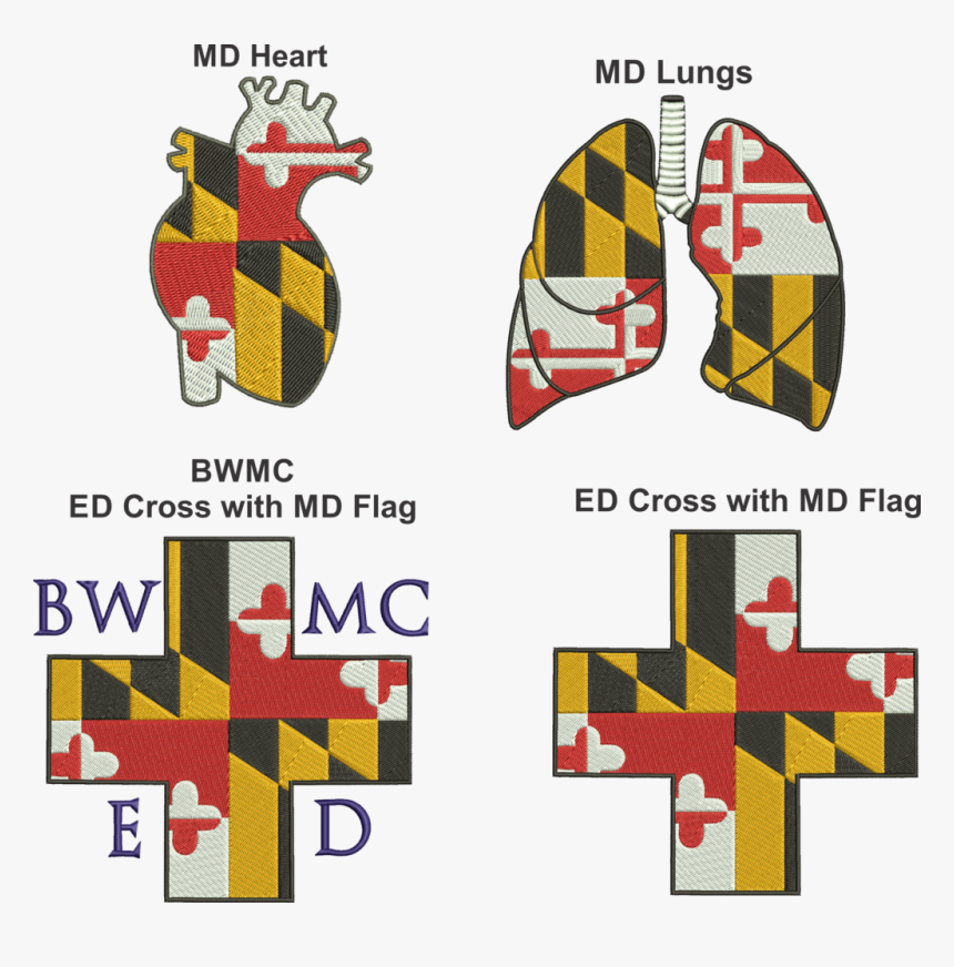 Transparent Maryland Flag Png - Maryland Caduceus Rn, Png Download