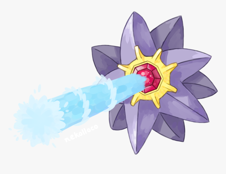 Transparent Starmie Png - Starmie Pokemon Uses Hydro Pump, Png Download