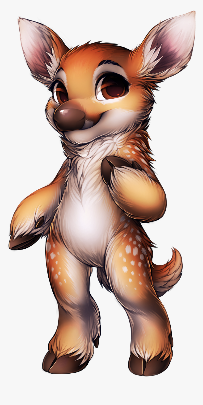 Deer Clipart Fawn - Cartoon White Tail Deer, HD Png Download