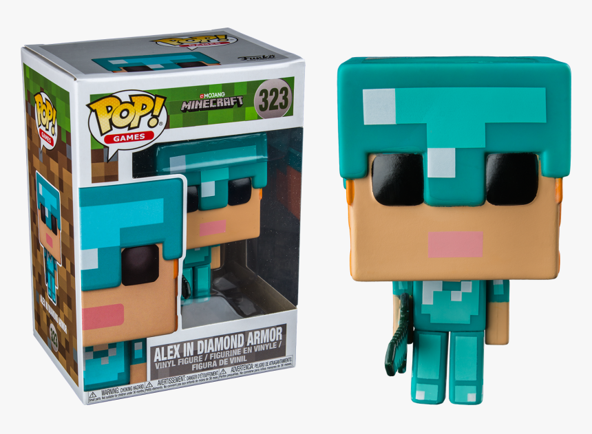 Alex With Diamond Armor Funko Pop Vinyl Figure - Charged Creeper Funko Pop, HD Png Download