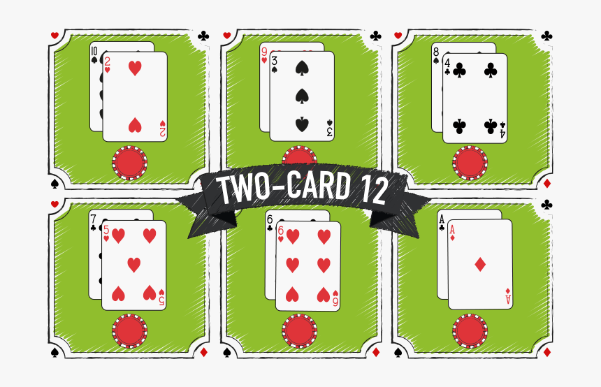Two Cards Versions That Creates A 12 At Blackjack, HD Png Download