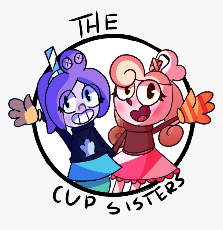 Cup Sisters By Lokomoqo Cup Sisters By Lokomoqo - Filhas Do Cuphead E Mugman, HD Png Download