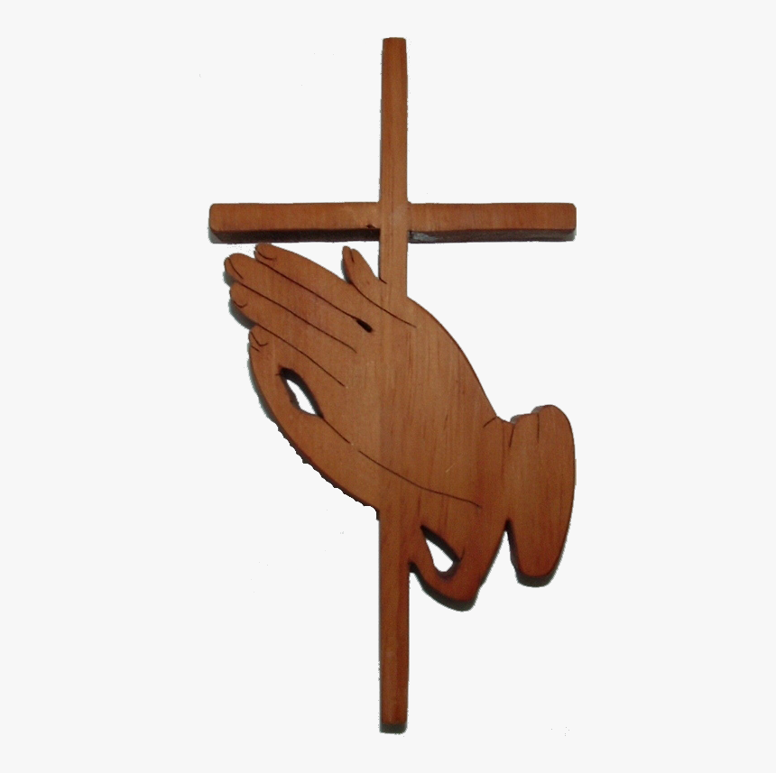 /m/083vt Product Design Wood - Brown Cross With Praying Hands, HD Png Download