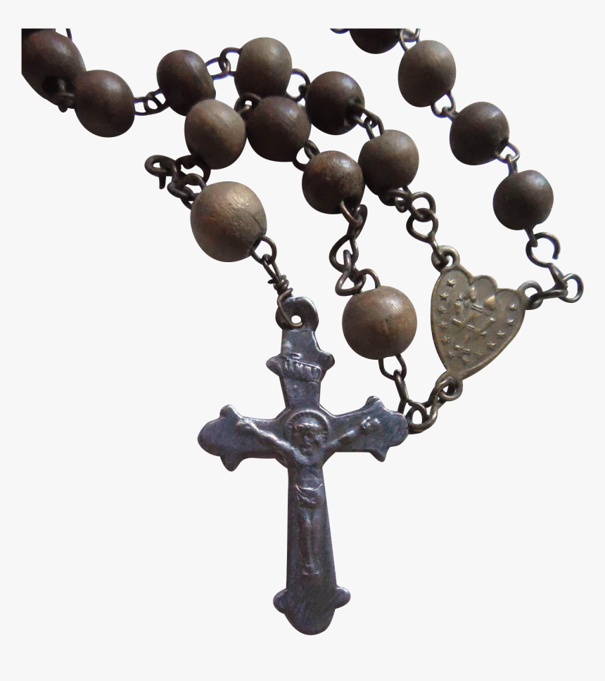 S Wood Bead With - Christian Cross, HD Png Download