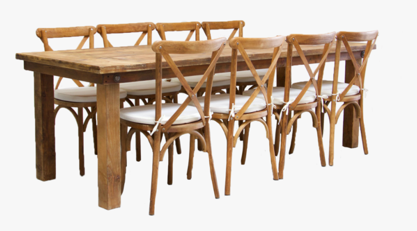 Brown Cross Png Honey Brown Farm Table With 8 Cross - Kitchen & Dining Room Table, Transparent Png
