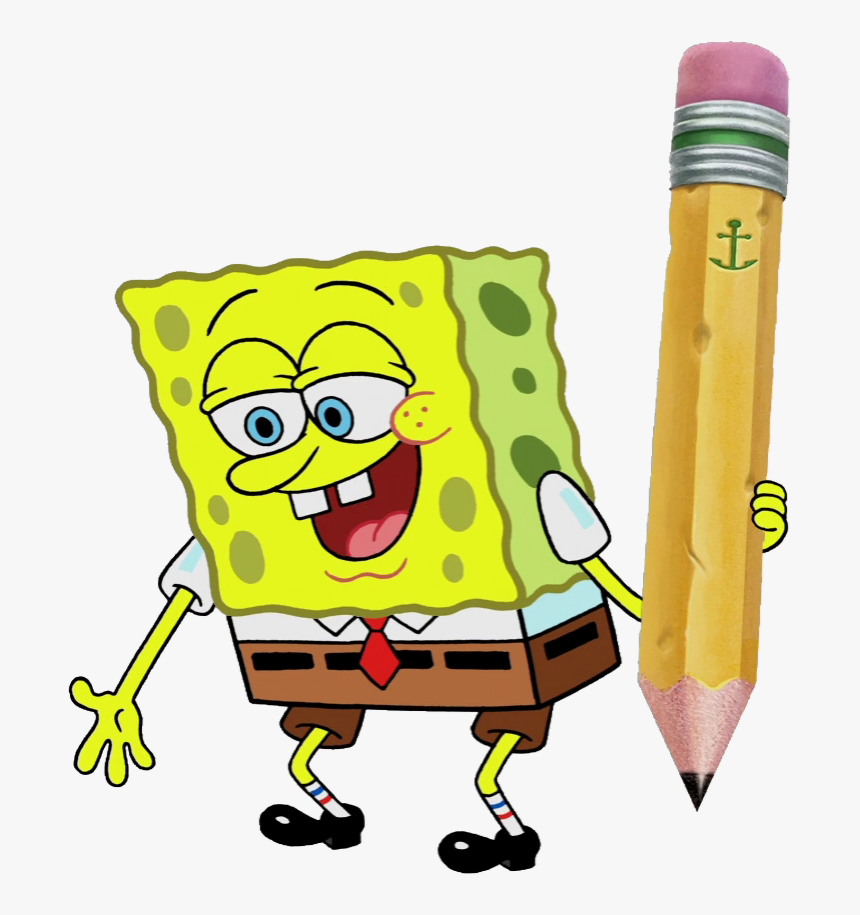 #spongebobsquarepants #spongebob #themagicpencil #season11 - Spongebob With Pencil Png, Transparent Png