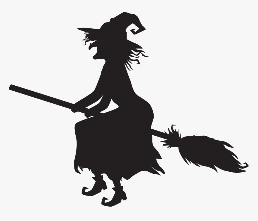 Halloween Witch And Broom Png Clip Art Image​, Transparent Png