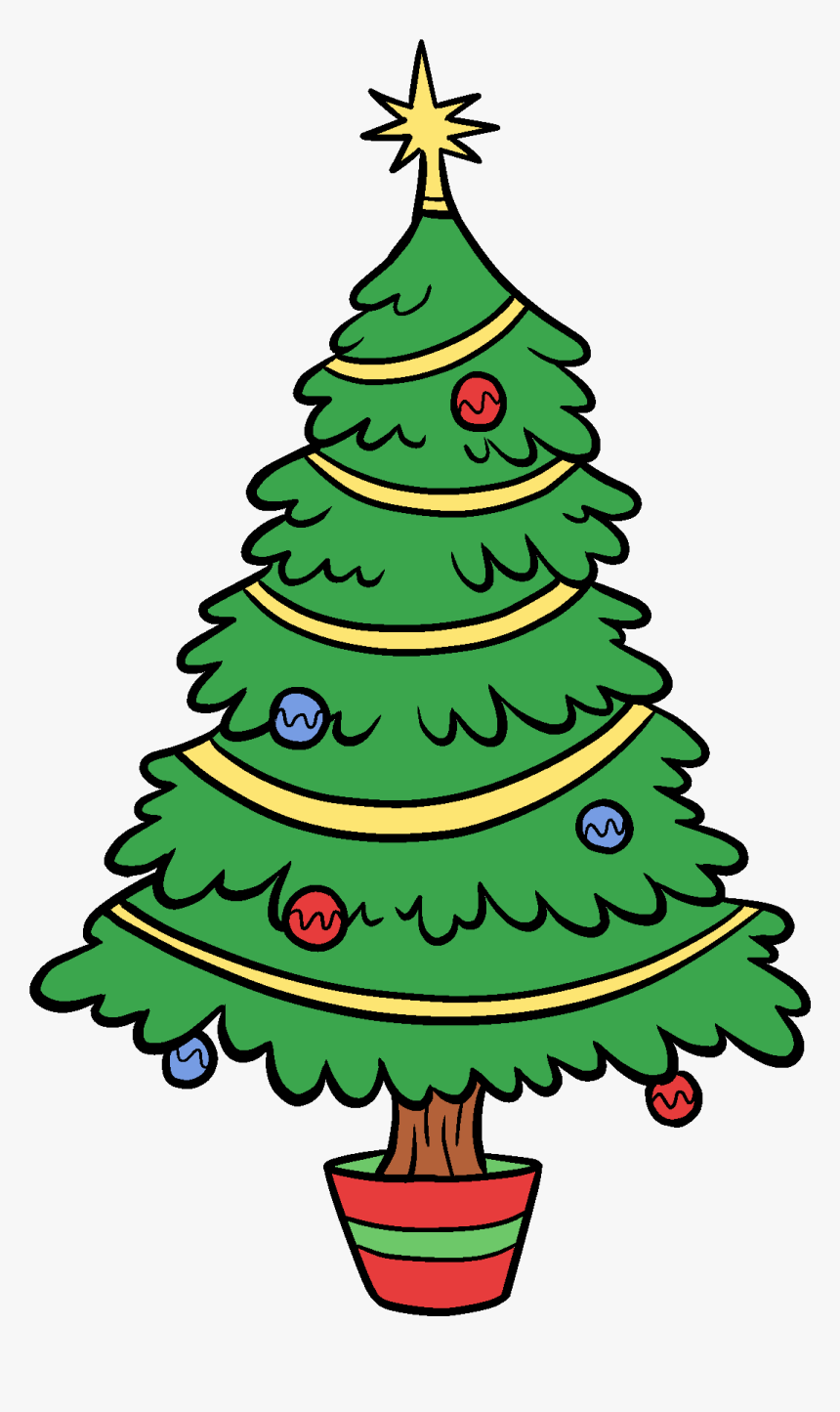 Christmas Tree Clip Art - Christmas Tree Drawing Png, Transparent Png