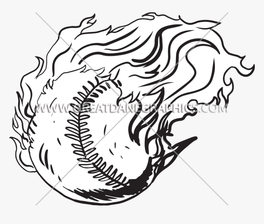 Transparent Sketch Clipart - Clipart Drawing Of A Baseball, HD Png Download