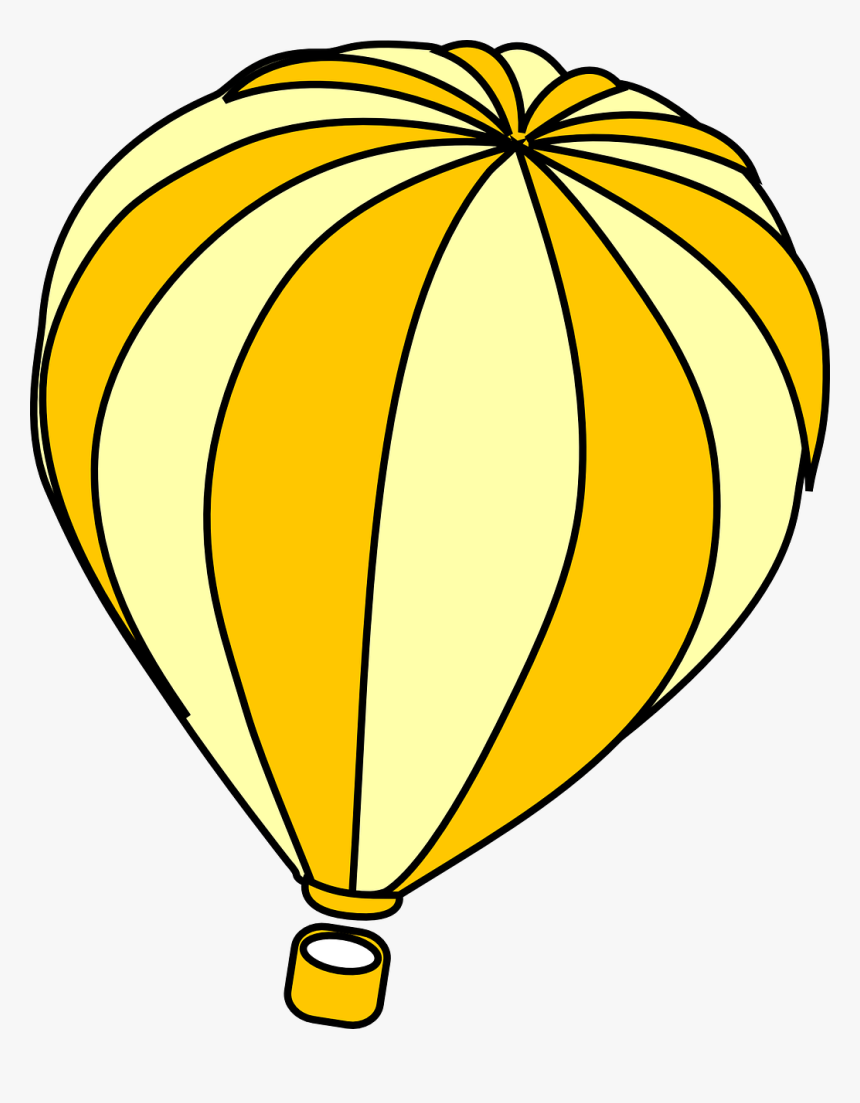 Hot Air Balloon Outline Png, Transparent Png