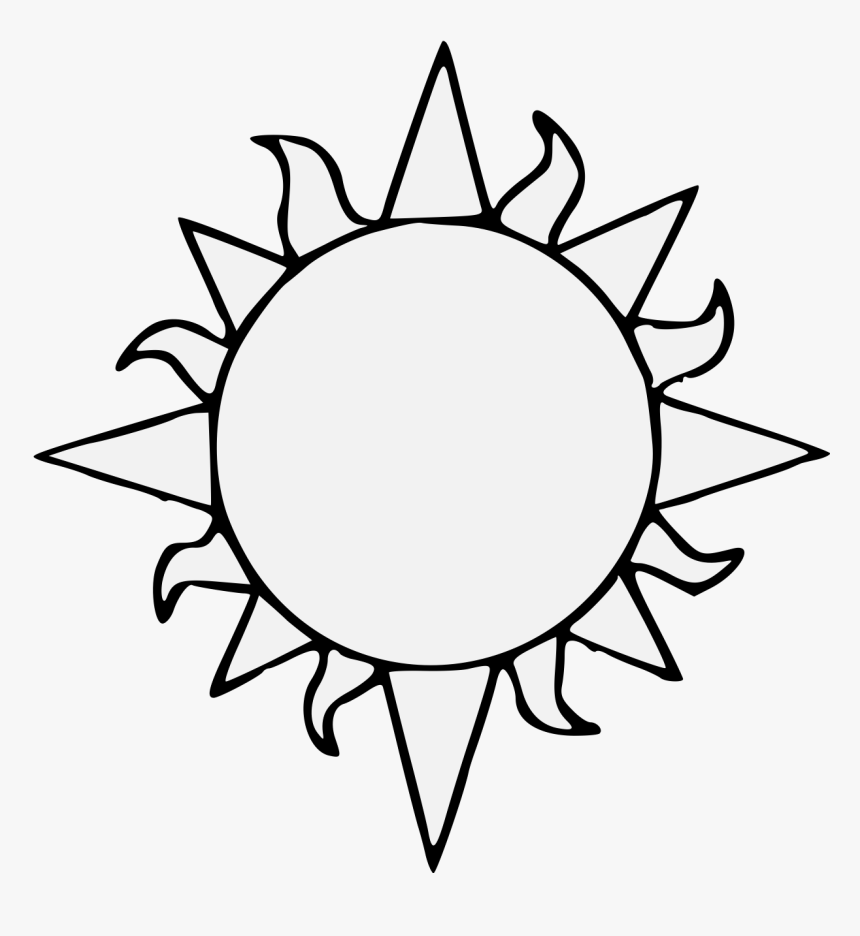Sun Black And White, HD Png Download