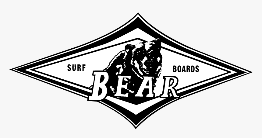 Bear Surf Boards Logo Black And White - Bear Surfboards, HD Png Download