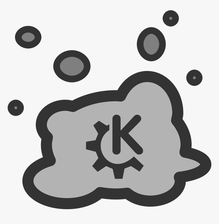 Cloud And Bubbles With Company Logo Clipart - Kde Icon Svg, HD Png Download