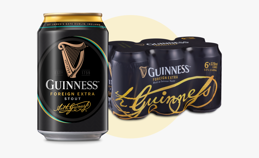 Guinness 6-can Pack - Guinness Foreign Extra Stout Can, HD Png Download