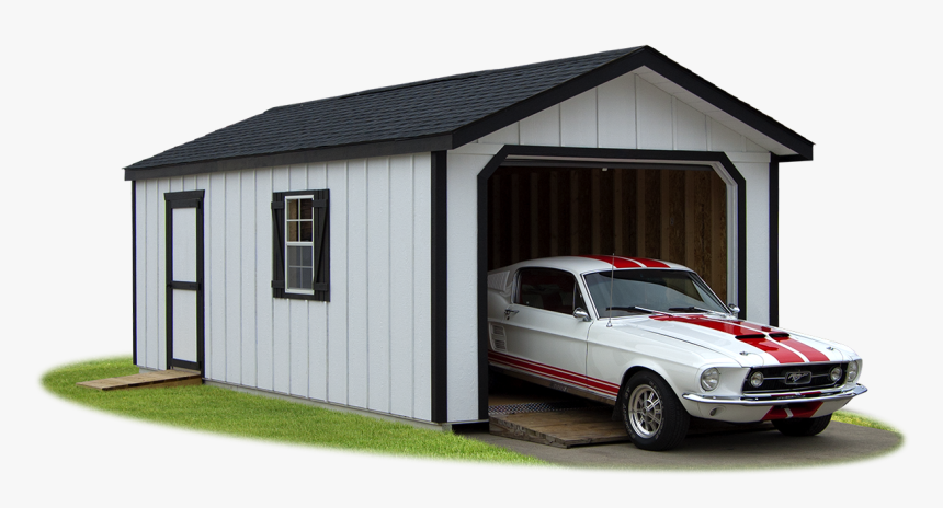 White Garage With Black Trim, HD Png Download