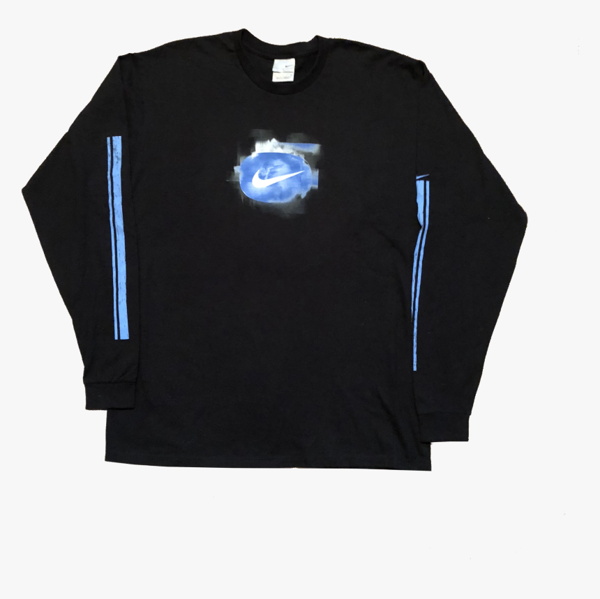 Vintage Deadstock W/tags Nike Grey Tag L/s Shirt Black - Long-sleeved T-shirt, HD Png Download