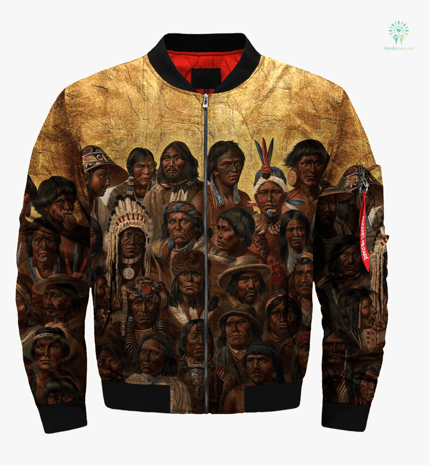 Great Vintage Native Over Print Bomber Jacket %tag - Indigenous Peoples Of The Americas, HD Png Download