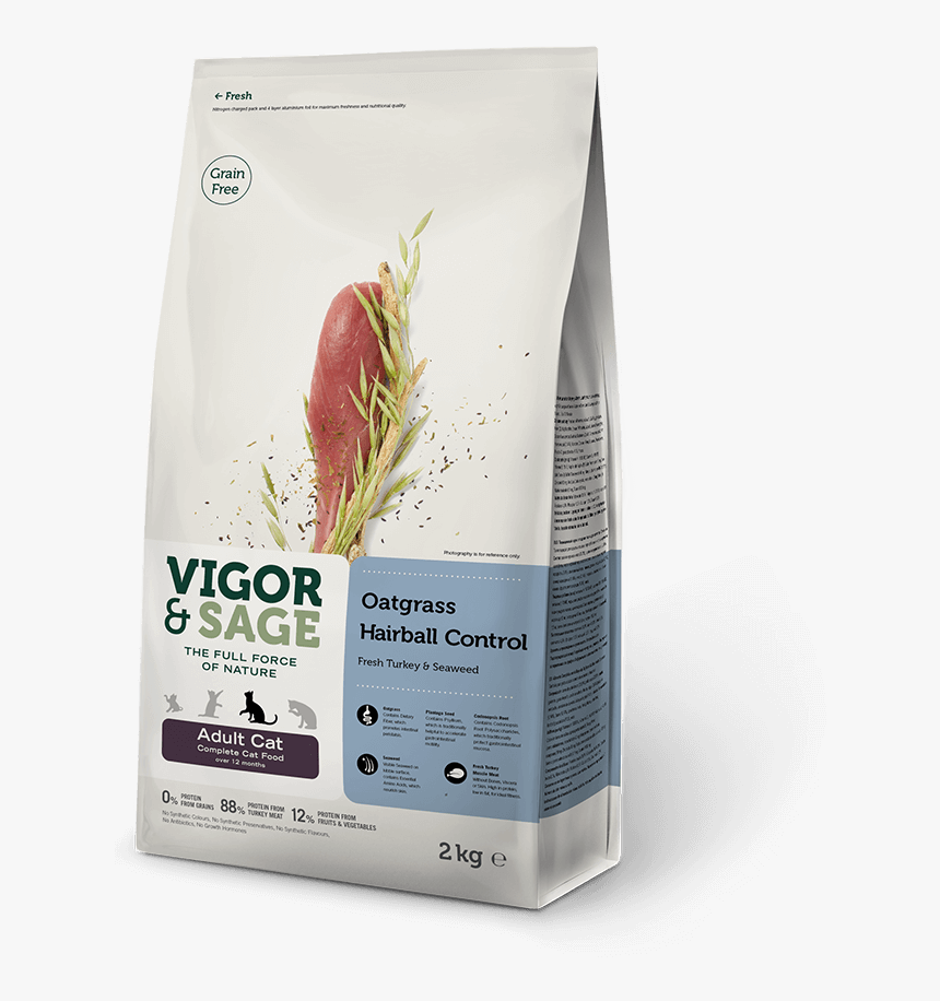 Vigor Sage Oatgrass Hairball Control Cat - Vigor & Sage, HD Png Download