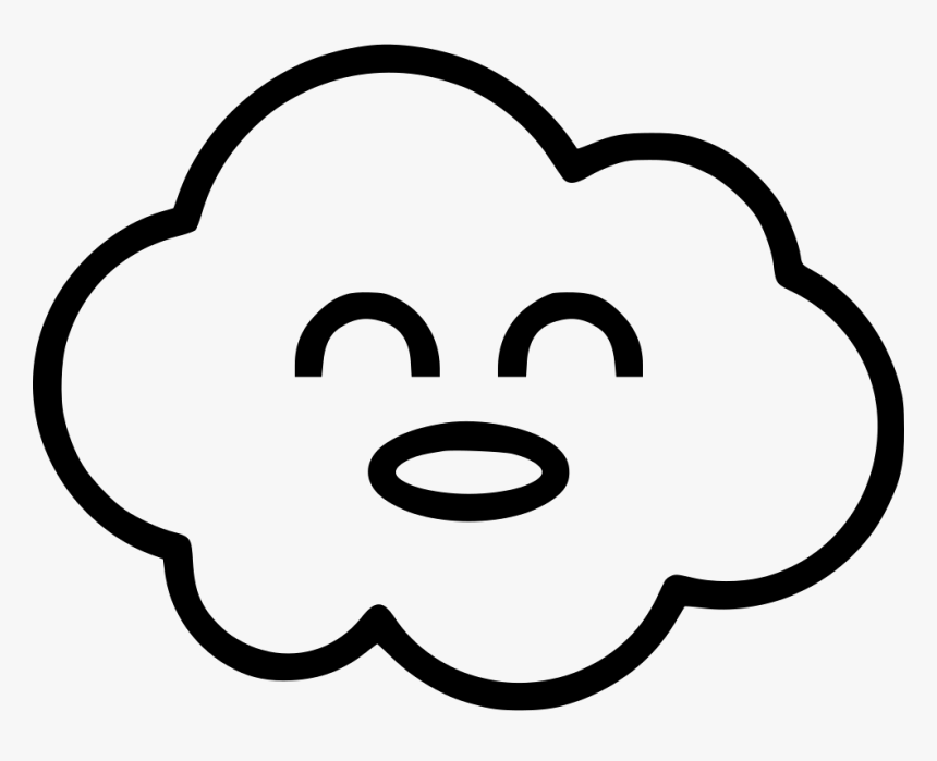Cloud Happy Kid - Cloud With Face Png, Transparent Png