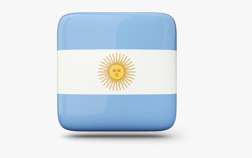 Glossy Square Icon - Argentinian Flag Square Png, Transparent Png