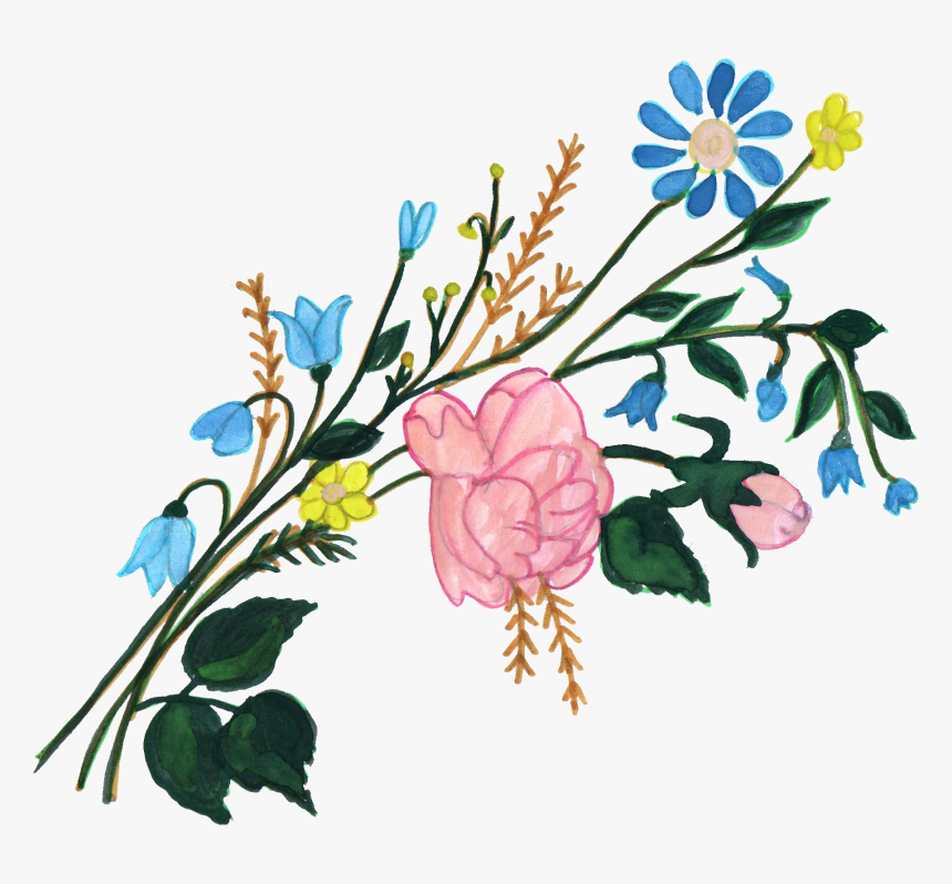 7 Png, Painted Flowers, Backgrounds Mob - Floribunda, Transparent Png