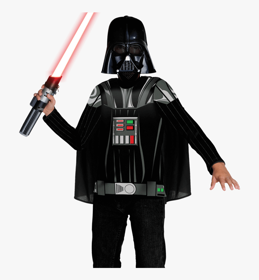 Kids Darth Vader Costume Top And Mask - Star Wars Darth Vader Rubies Costumes, HD Png Download