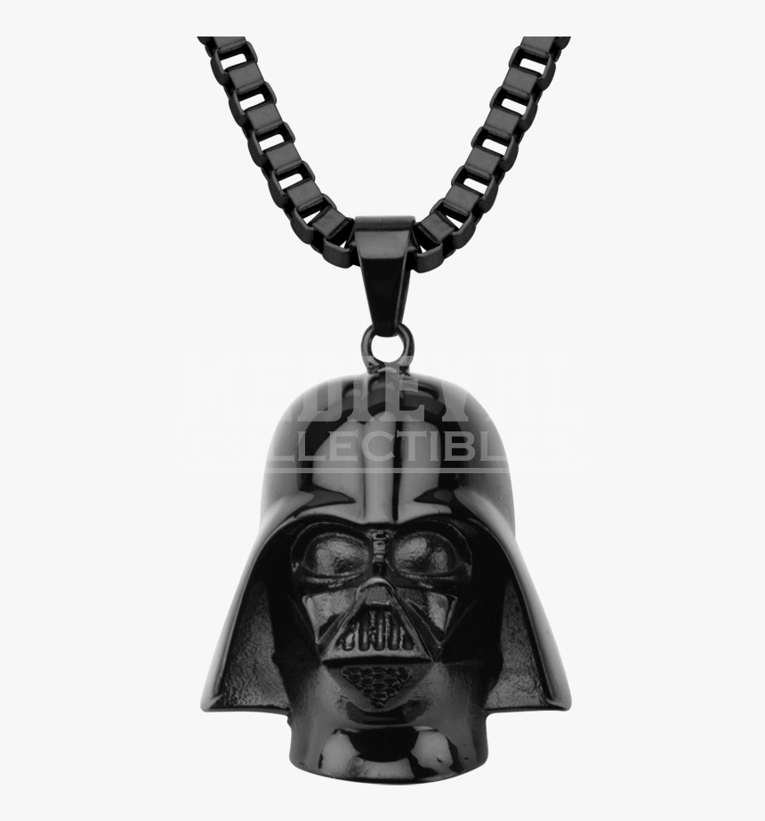 Darth Vader Black Mask Pendant With Chain - Necklace, HD Png Download