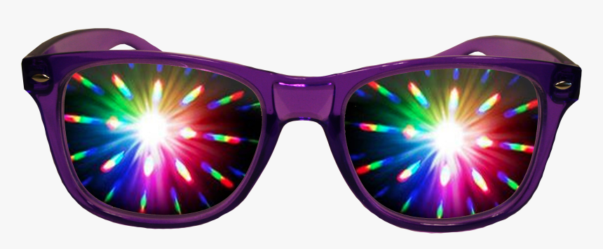Purple Diffraction/rave Glasses By American Paper Optics - Rave Glasses Png, Transparent Png
