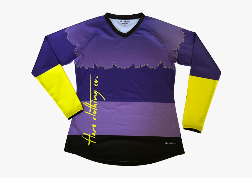Flare Roost Downhill Jersey Purple - Long-sleeved T-shirt, HD Png Download
