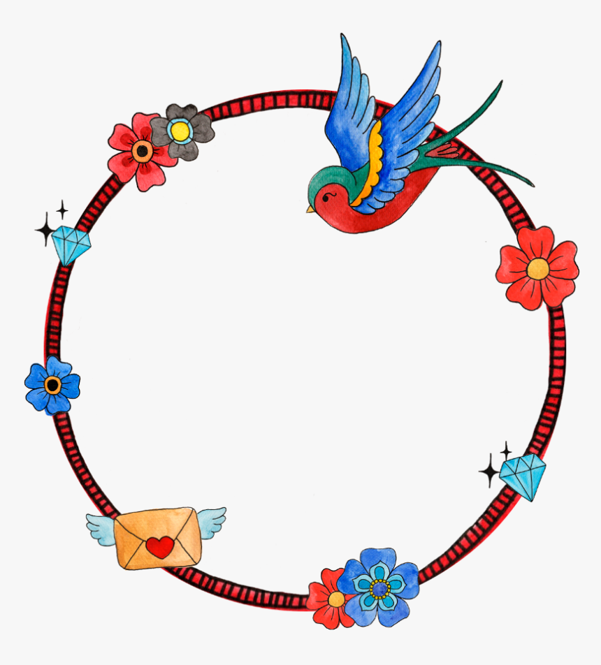 #border #frame #leaves #vines #wreath #circle #round - Portable Network Graphics, HD Png Download