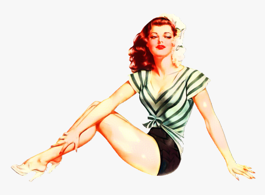 Pin-up Girl Artist Nose Art Painting - Pin Up Girl Transparent, HD Png Download