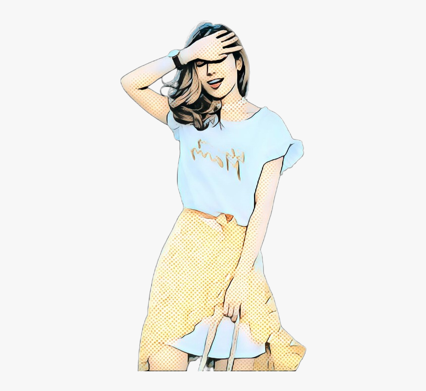 Illustration Pin-up Girl Eyewear Fashion Cartoon - Photo Shoot, HD Png Download