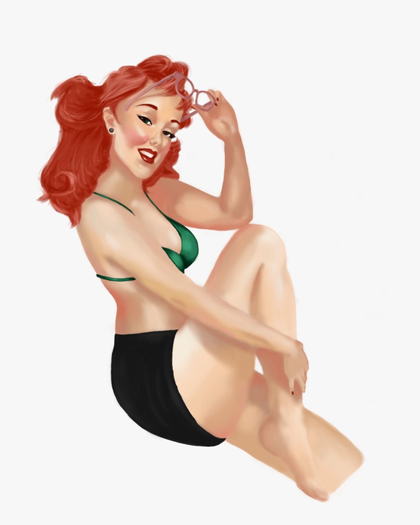 Transparent Pinup Girl Png - Vintage Pin Up Transparent, Png Download