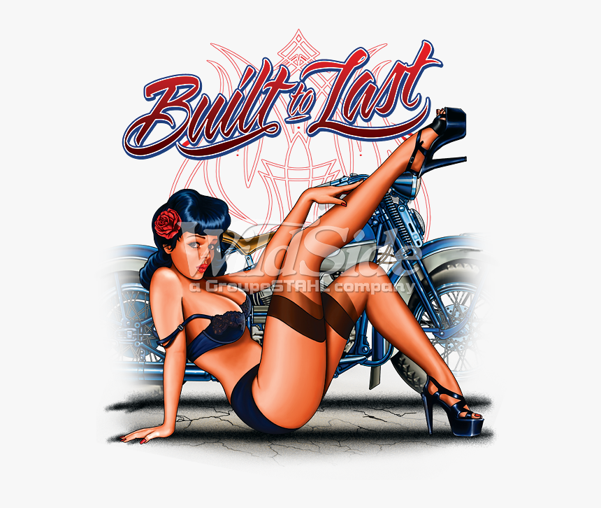 Built To Last - Motorcycle Pin Up Girl, HD Png Download
