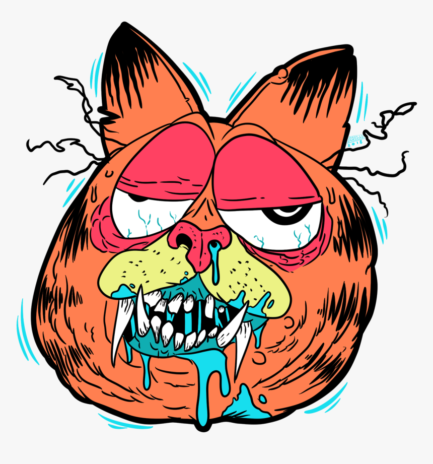 Garfield And Spongebob, HD Png Download