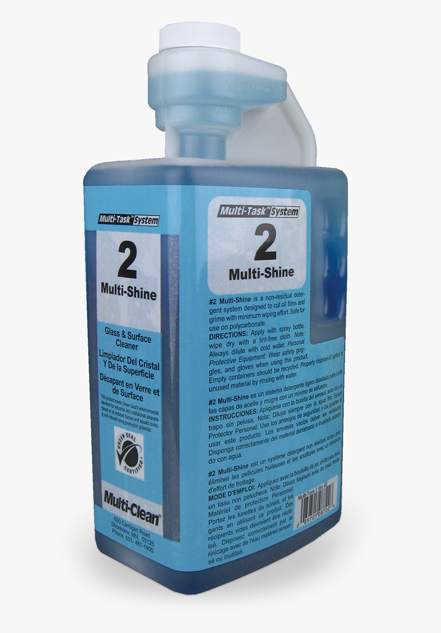 Multi-shine Glass & Surface Cleaner As Shown In The - Plastic Bottle, HD Png Download
