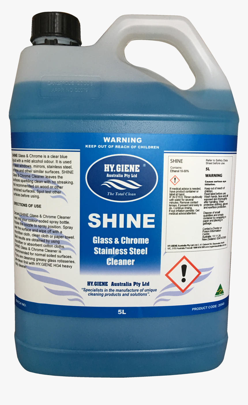 Shine 5l Front - Plastic Bottle, HD Png Download