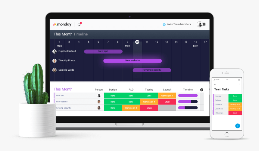 Monday Com Landing Page, HD Png Download