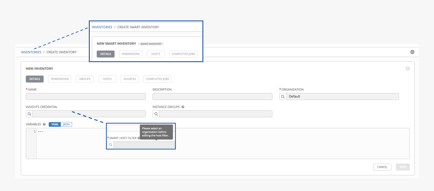 Inventories Create New - Ansible Tower Choose Inventory, HD Png Download