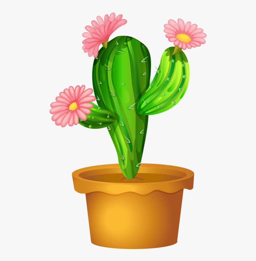 Picture My Garden Valley - Cactus With Flower Clipart, HD Png Download